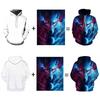 Unisex Oversized Hooded Sweatshirt With Dice Print Long Sleeve Cotton Blend Pullover Winter