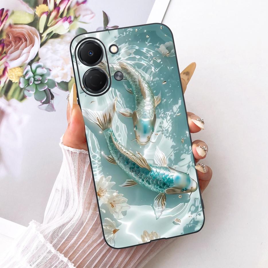 For Tecno Spark GO 3 5G Case KN3 Colorful Flowers Luxury Painted Cover Soft TPU Phone Case For Tecno Spark GO 3 SparkGo 3 Fundas