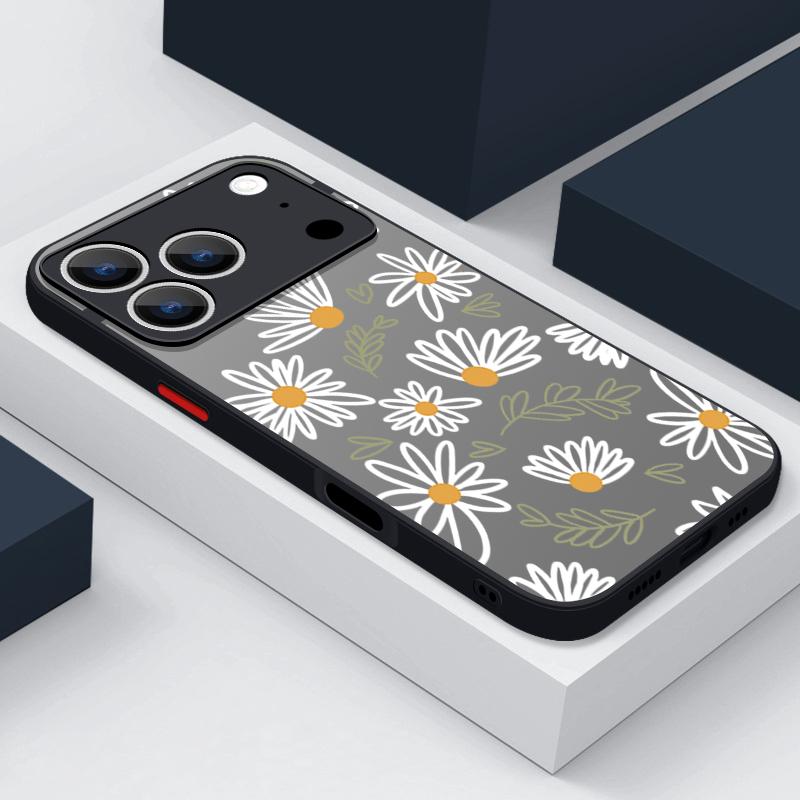 Little Flowers Print Phone Case For iPhone 17 Air 16 15 14 13 12 Pro Max 17 Pro 16e 11 Matte Shockproof Soft Edge Hard PC Cover