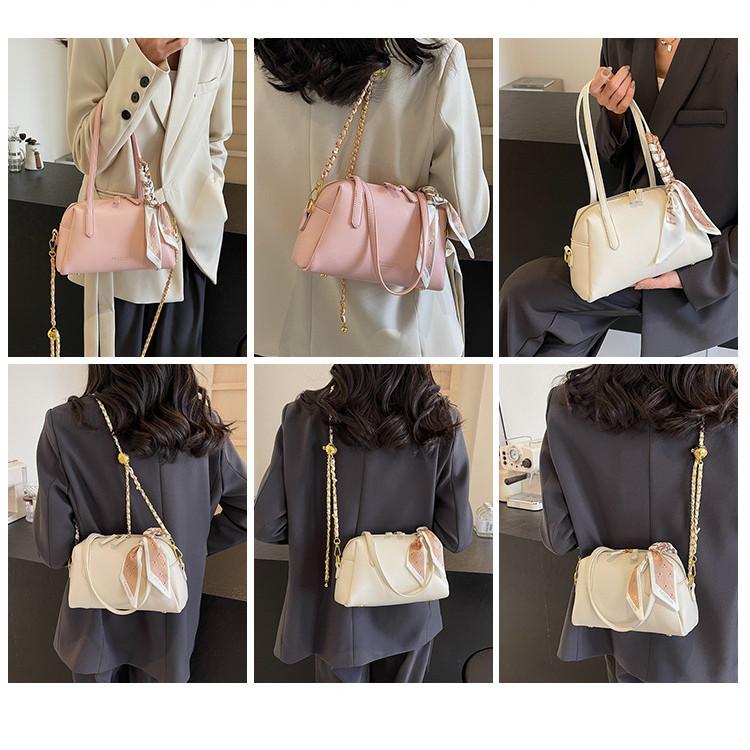 IELGY Retro Premium Underarm Bag, Solid Color Simple Fashion Chain Crossbody Shoulder Bag