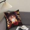 Anime Hu Tao Cushion Cover Pillowcase Upholstery Sofa Throw Pillow Home Decor Pillowcas