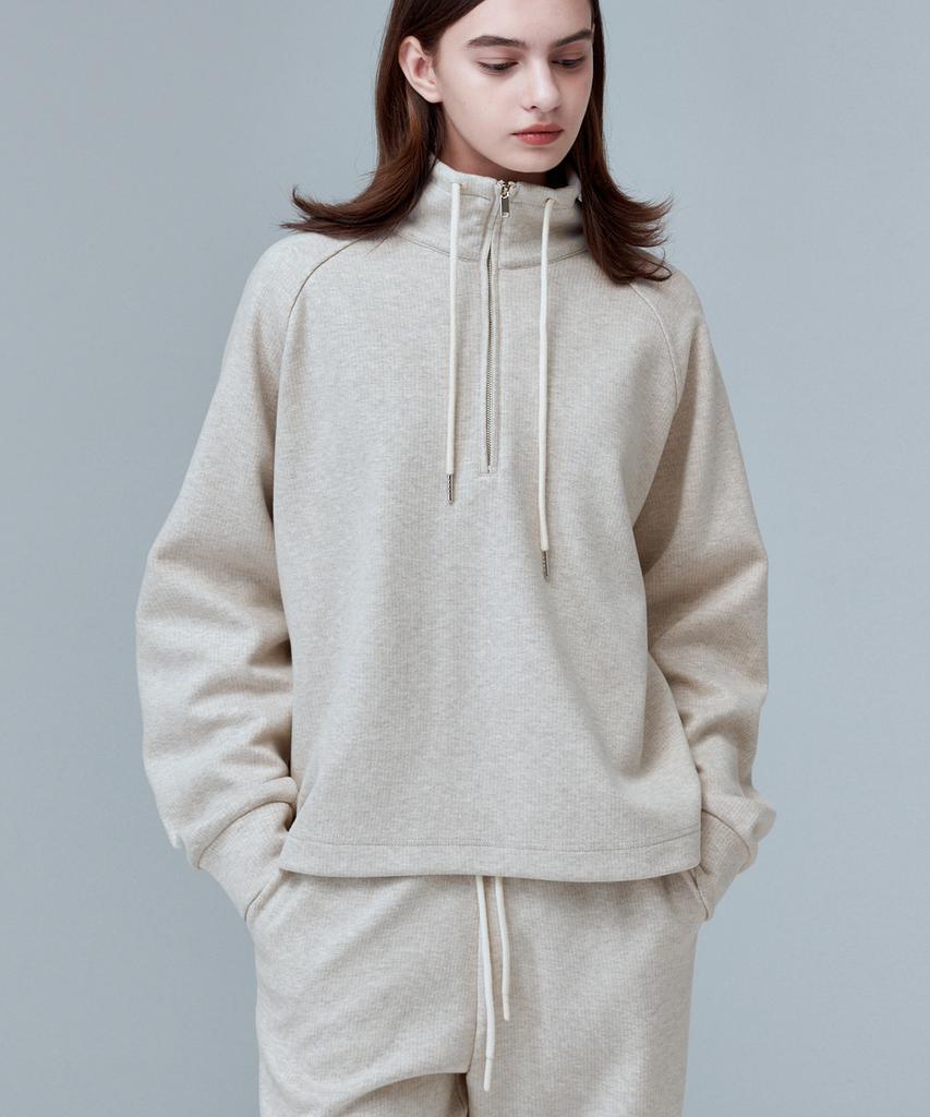 MALOUPE 5307 Knit Anorak Set (Beige)