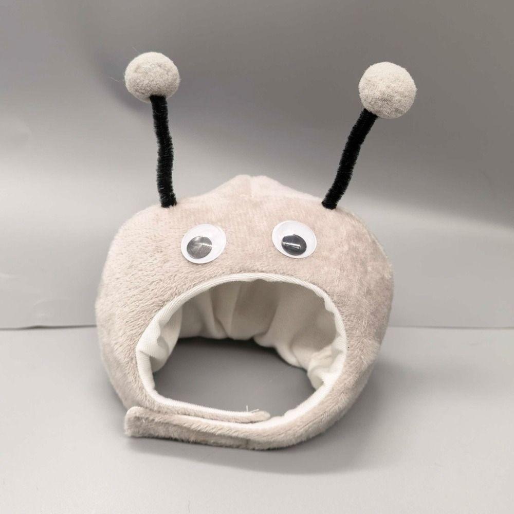

Warm Cat Bee Headdress Plush Cat Headwear Cute Pet Cosplay Hat Pet Party серый