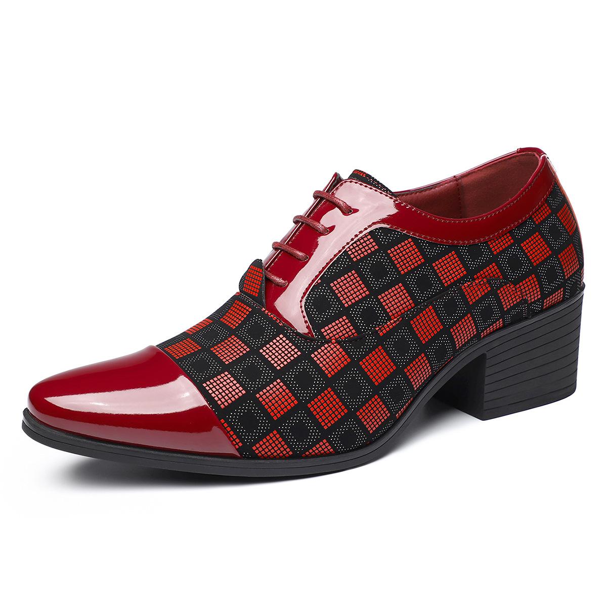 

Popular large size pointed casual foot leather shoes men s fashion British style comfortable breathable versatile leather shoes 48 червоний