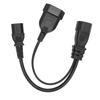 IEC320 C14 to IEC320 C13 and  Power Cord Professional Y Splitter Power Plug Cord 12.6in 10A