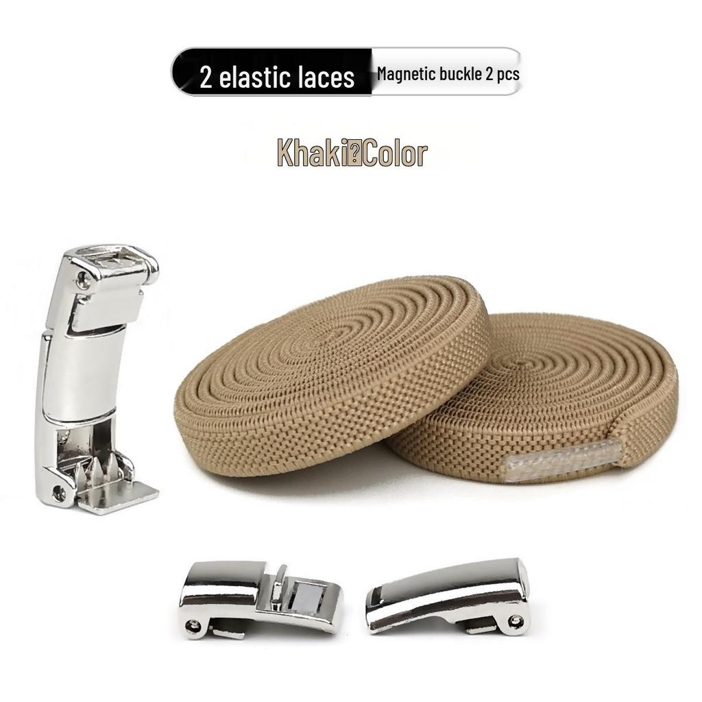 Upgraded 8mm Mesh Elastic No-Tie Shoelaces with Magnetic Buckle