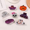Spinnenkürbis-Thema Greifer Lustiger Skelettfisch-Clip Mode Halloween Haarkralle Mädchen