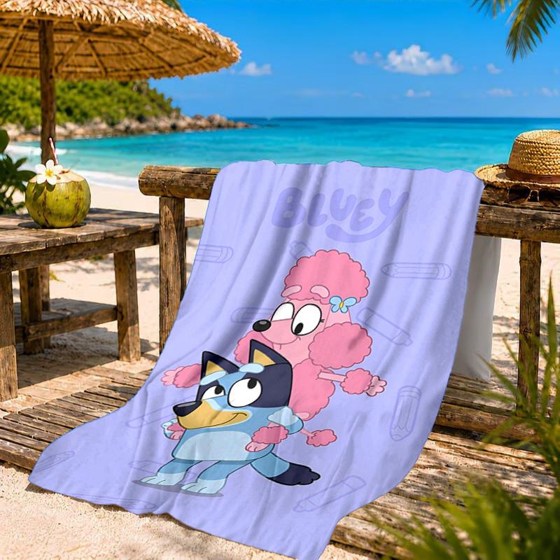 Bluey Friends Adventure Beach Towel, Quick-drying, Easy to Care for, Suitable for Both Fitness and Beach Vacations,Sports Essential