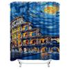Starry Night Over the Colosseum Waterproof Shower Curtain Heat Resistant Machine Washable Non-Transparent 180x180cm