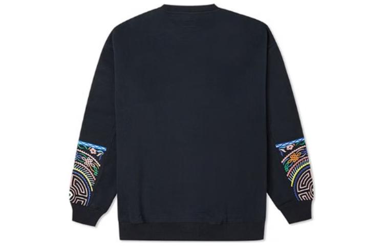 Men's Converse Sweatshirts Unisex Black Crew Neck Thickened Regular