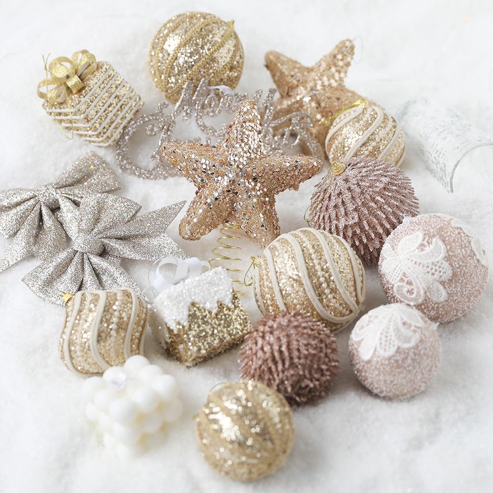 Painted Foam Christmas Tree Hanging Ball Decoration