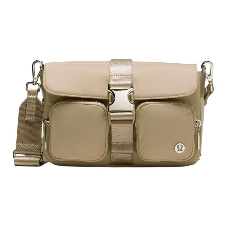 Lululemon Wunderlust 3L Multi-Pocket Design Detachable Adjustable Shoulder Crossbody Bag Women bags Pure-Oak LW9FKSS-SHOK Oak Brown/SHOK