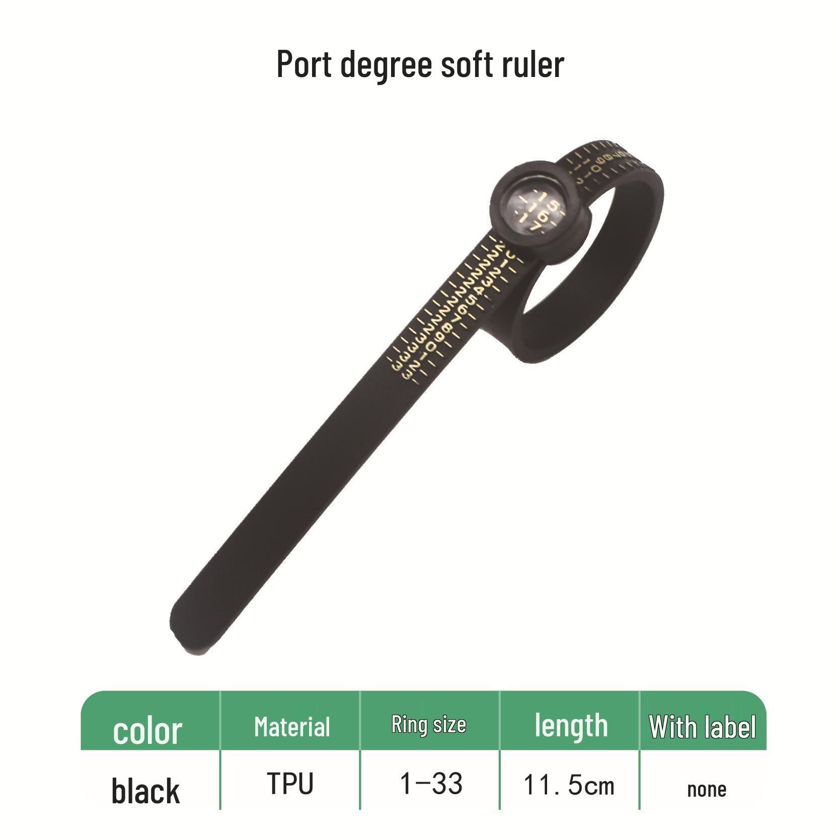 

Комплект для вимірювання розміру кілець: Лупа, М яка лінійка, Пластиковий кільцемір американського розміру, Селектор і Мірник Ring sizer with magnifying glass - Hong Kong size чорний