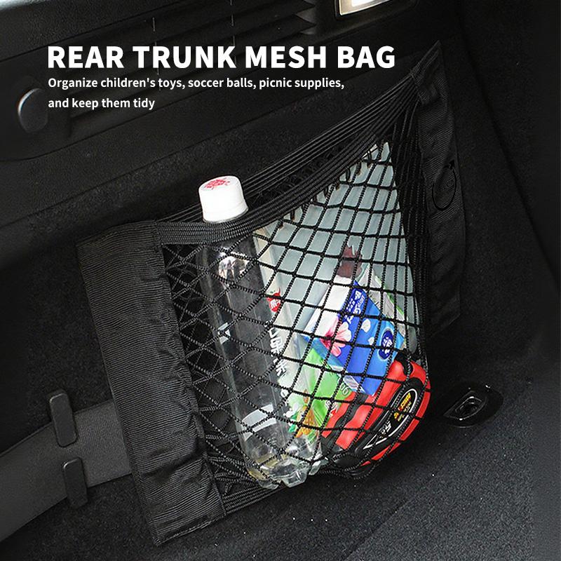 Car Back Rear Trunk Elastic Mesh Fixed Straps Interior Organizer For Volvo V60 V50 V40 S80 S60 S90 C40 XC40 V70 XC70 XC60 XC90 ari423