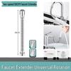 Universal Anti-Splash Faucet Extender with Rotating Joint for Balcony Use