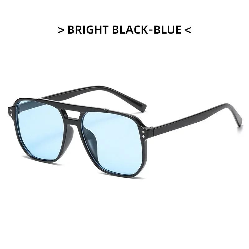 Fashion Simple Large Frame Sunglasses Vintage Ocean Piece Aviator Glasses Ultraviolet-proof Driving Travel UV400 Shades Eyewear