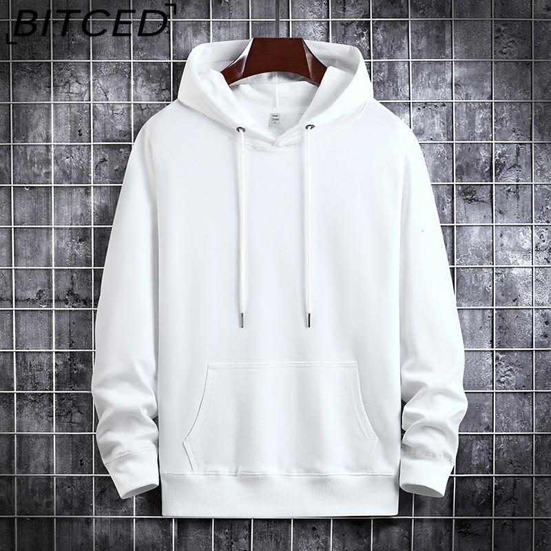 BITCED Autumn Thin Hooded Printed Sweatshirt Trendy Fashion Men's Casual Comfortable Pullover Top