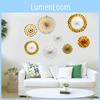Stunning 3d Gold Paper Fan Flowers For Christmas Valentine's Day Party Decor