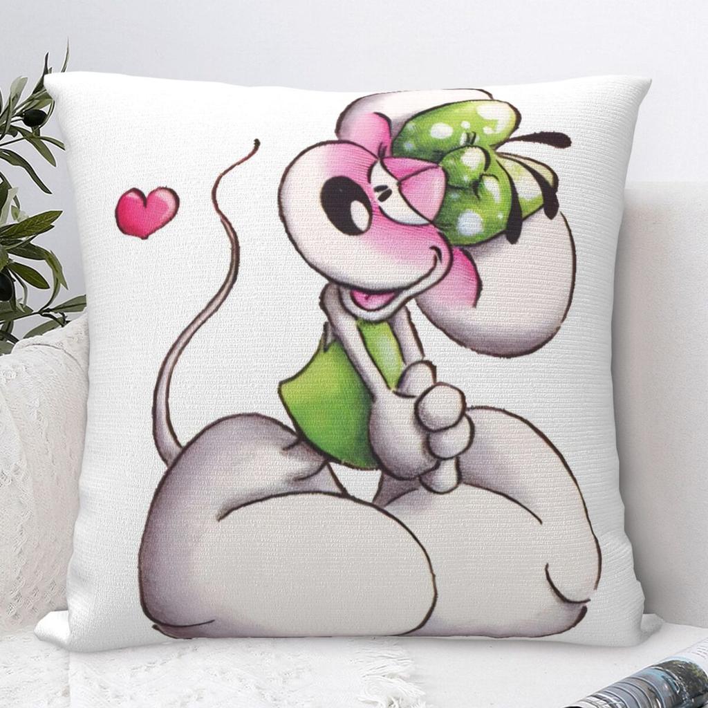Cartoon Diddl Diddlina Pillow Case Kawaii Pillow Cover Soft Pattern Cushion Cover Pillowcases For Sofa Bedroom Home Decor
