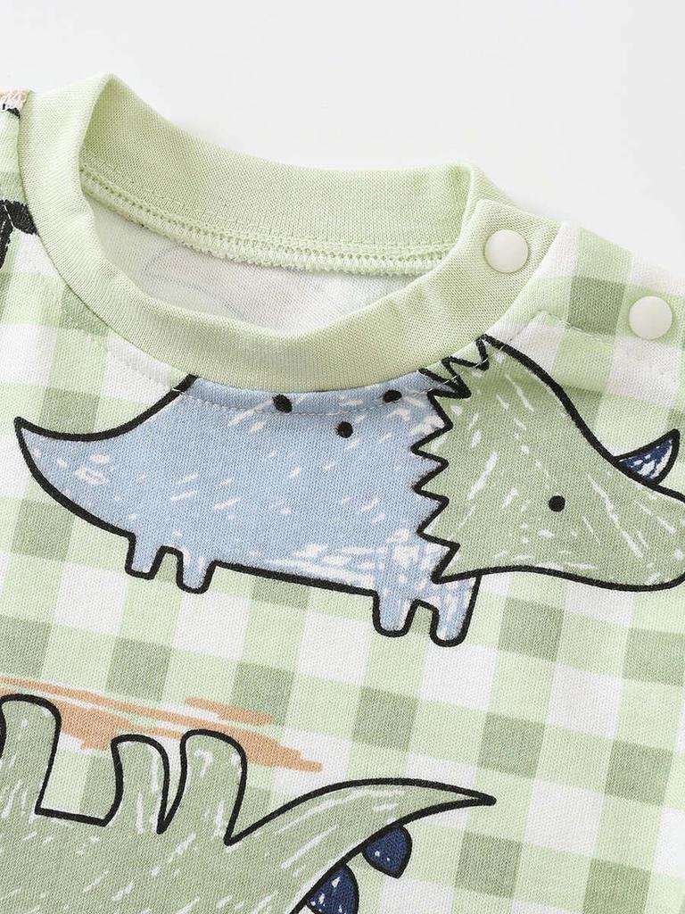 Kleinkind Baumwoll Zweiteiler: Cartoon Oberteil & Hose für Alter 0-6