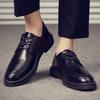 Fashion Men's Dress Formal Calfskin Leather Shoe Men Business Casual Men Fashion Breathable Shoes British Casual Lace Up Single Leather