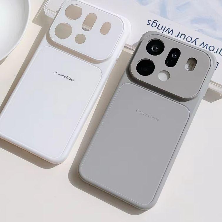 Macaron Glass Candy Bumper Phone Case For OPPO Find X9 Pro x9pro Shockproof Glossy Hard Simple Protection Back Cover