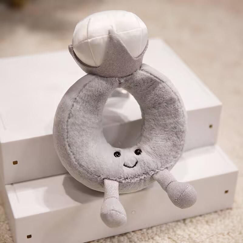 Gel fun diamond doll hand bouquet doll wedding decoration doll marriage proposal simulation diamond ring souvenir