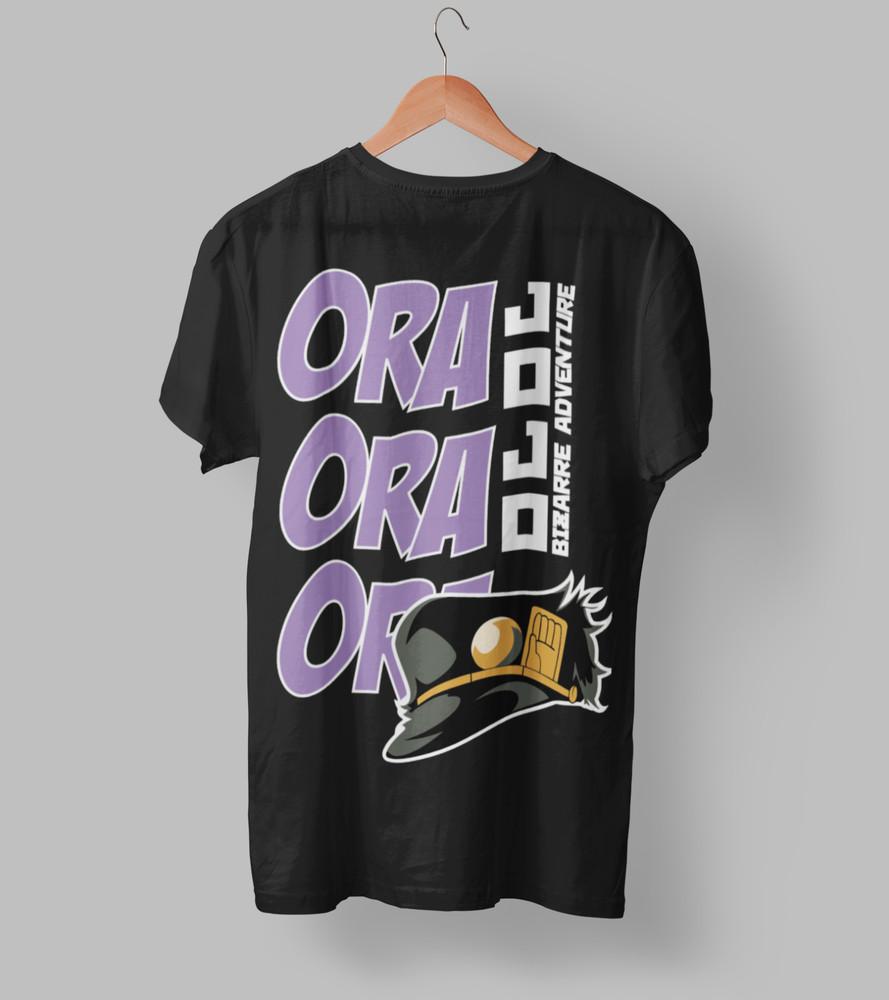 

Herren T-Shirt Bio Baumwolle Jo Jo Bizarre Adventure Ora Ora Ora Anime Street M