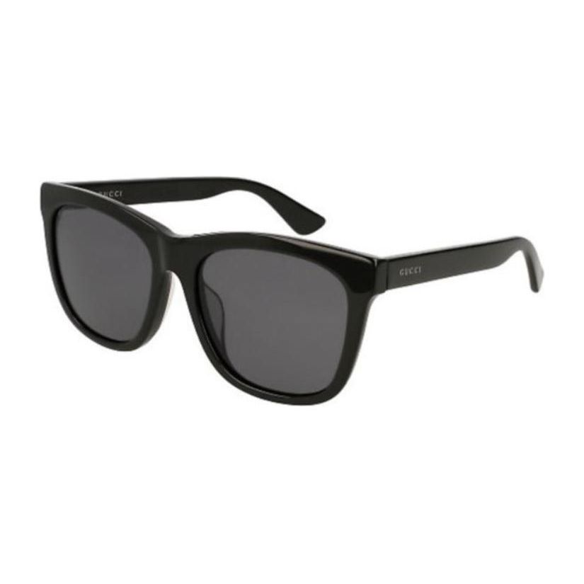 Gucci Square Frame Minimalist Sunglasses Unisex sunglasses GG0057SK-006 Dust Bag+Eyeglass Case (Random Color)