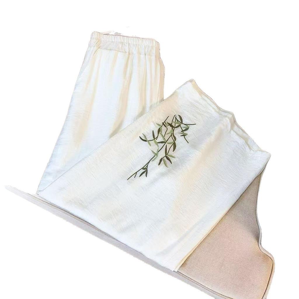 Wide-leg Pants Women's Summer New Pants Women's Loose and Thin High-waisted Thin Straight Casual Pants Women