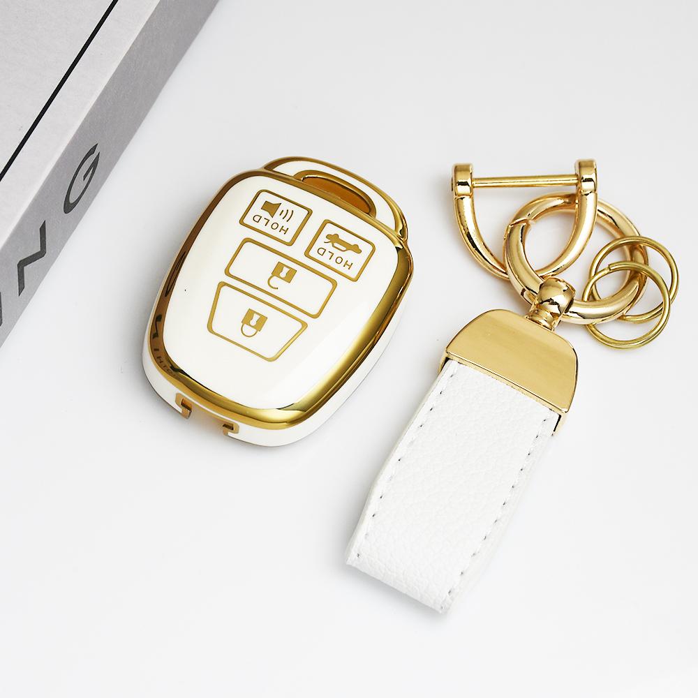 4 Buttons Keyless Tpu Car Key Cover Case For Toyota Vios Prius C Highlander Camry Rav4 Corolla Tacoma Keychain Accessories