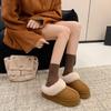 Fashion fluffy slippers women's new autumn and winter snow boots thick-soled piled cotton slippers