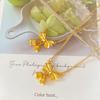 New Chinese princess on the run bow lily of the valley necklace women's gold high-end design women's collarbone chain