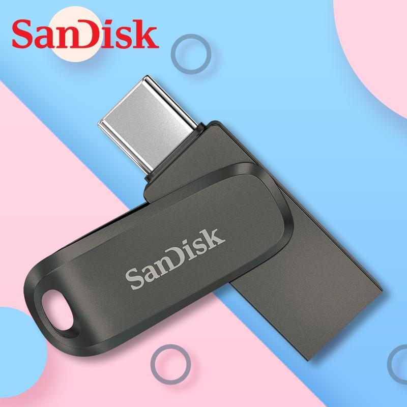 SanDisk 128GB USB Type-C OTG 2-în-1 flash Flash Drive sandisk ultrd Dual Drive Luxe 64GB 256GB 512GB Metal usb flash drive Pentru PC/Mac/iPad/Telefon