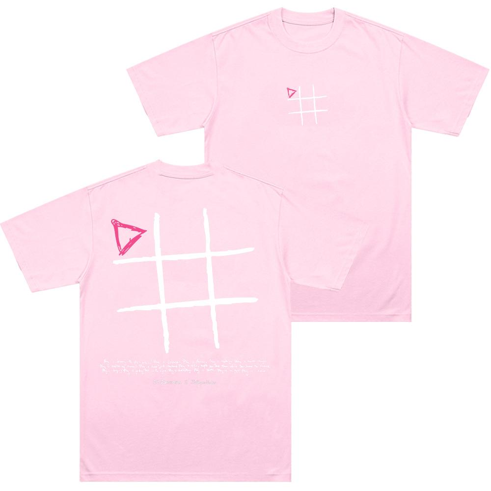 Ed Sheeran Play X KidSuper Tick Tack Toe T-Shirt Men Fashion Retro Short Sleeve T Shirt Unisex Breathable Casual Cotton Tees Top