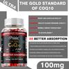 High-content Coenzyme Q10 Supplement Capsules, Vitamin E Extract, Unisex, 120 Capsules