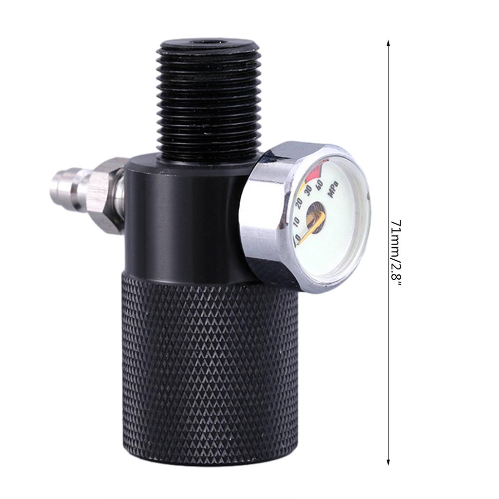 Industrial Grade Inflator Adapter 40MPa with Male Head & Night Glow Pressure Gauge Quick Connect for Fast Inflation