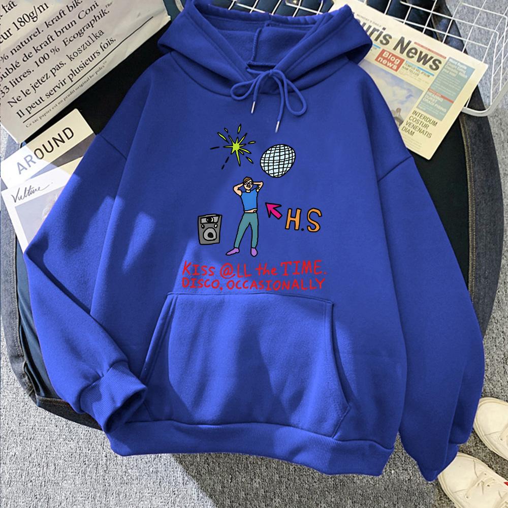 Küss Mich Immer Disco Gelegentlich Klassisch Klassisch KAPUZE HarryStyle 2026 Winter HoheQualität Sweatshirt Harajuku Bequem