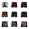 Samurai Mask Warrior Ghost Japanese Muay Thai Boxing Kickboxing Shorts 3D Print Training Unisex Men Women Fitness Gym Sport Workout Casual Streetwear