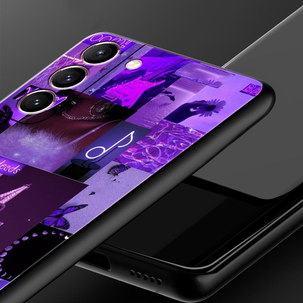 Infinity On Purple Soft Phone Case For Samsung Galaxy S24 S23 S22 S20 Ultra S21 FE 5G S10 S9 Plus S10E S8 20 Silicone TPU Cover