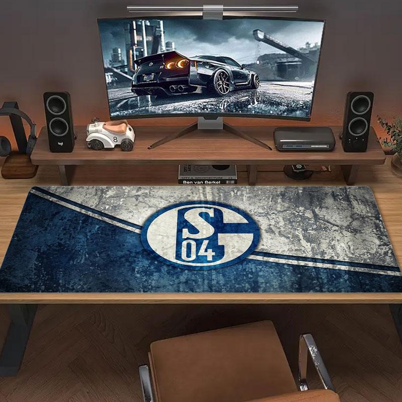 FC Schalke 04 Large Size Mouse Pad Large Gaming Table Cushion Non-slip Laptop Tablet Big Mousepad XXL Mat Mini PC Playmat With Lock edge