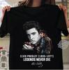 Elvis Presley Legende stirbt nie signiertes Herren T-Shirt Schwarz Unisex S-5XL