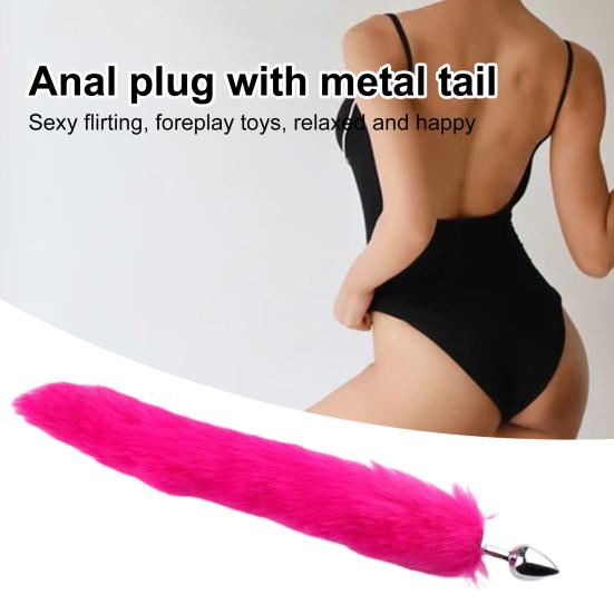 Yousheng Anal Plug Safe Full Stimulation Metal Fox Tail Exotic Accessories Butt Plug Adult Product