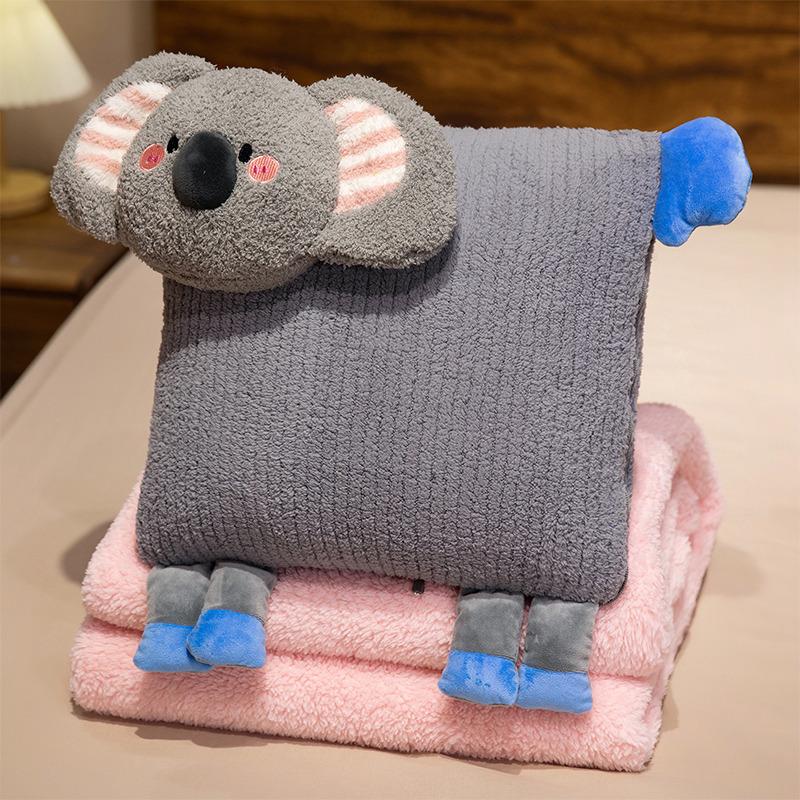 

Kids Gift Comforter Blanket 2026 New Cartoon Soft 2-in-1 Pillow Blanket Multi-Purpose Plush Nap Pillow for Office Car Pillow 100x190cm