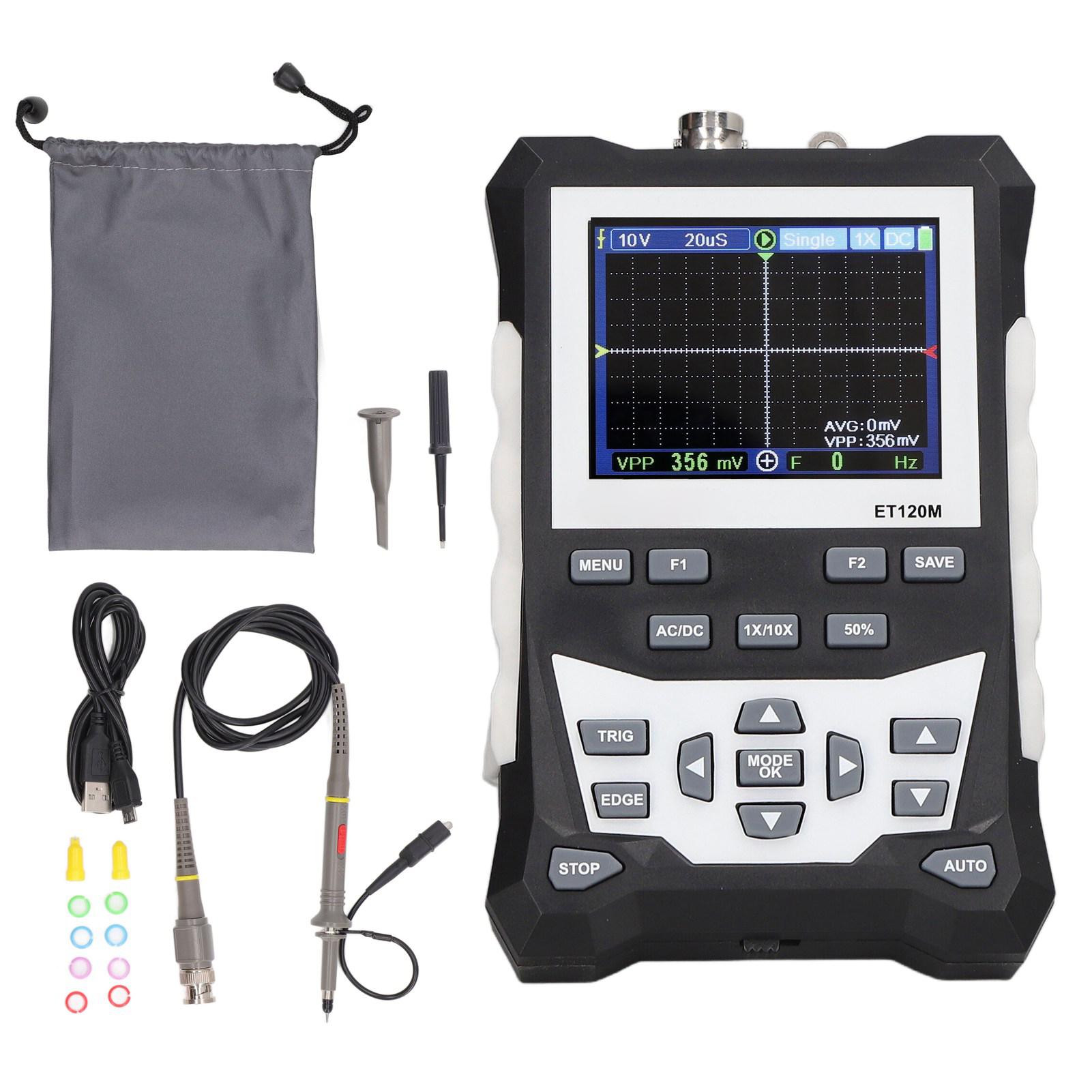 

Colorful Digital Oscilloscope 120MHz 500Msps Handheld Silicone Protective Cover Oscilloscope for