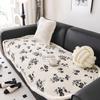 Nordic Pastoral Style Flower Thousand Shaped Sofa Cushion Chenille Anti-Scratching Sofa Towel Cover Cloth Cushion