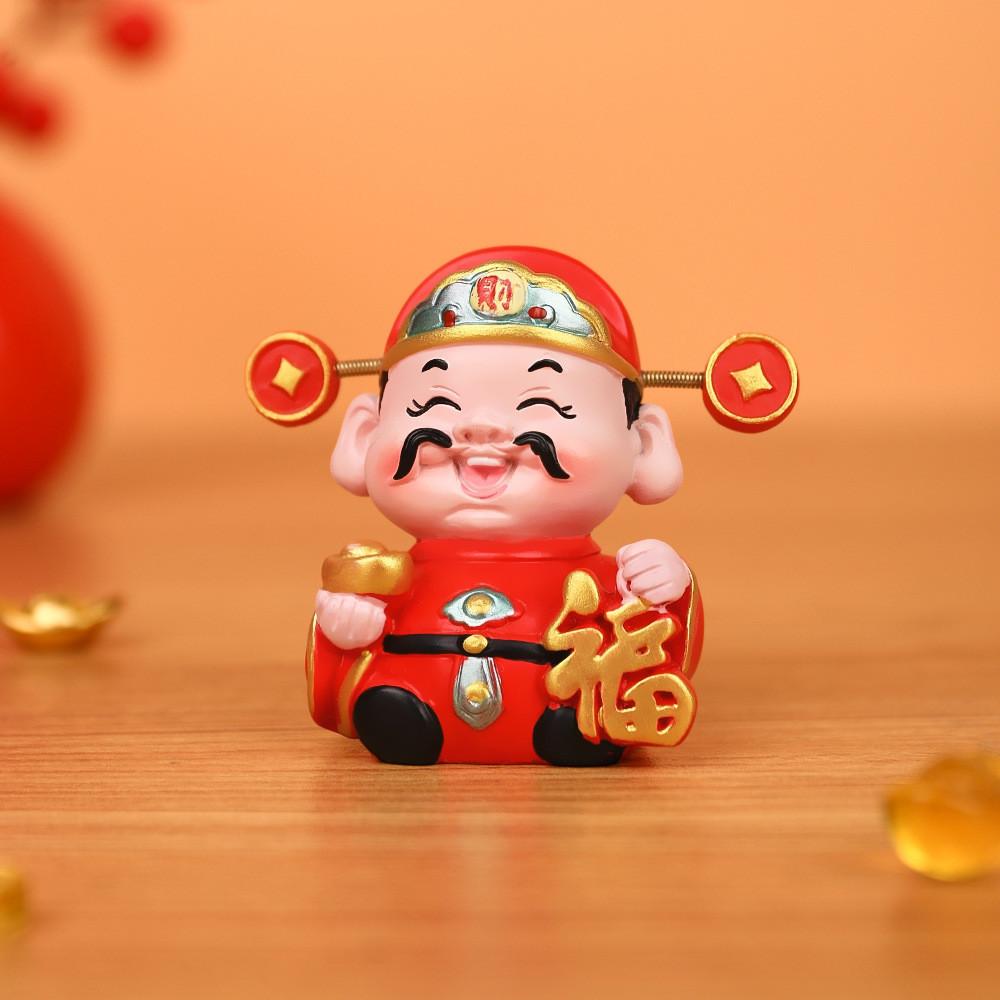 Feng Shui Wealth God Turning Fortune Resin Craft For Housewarming And Business Success