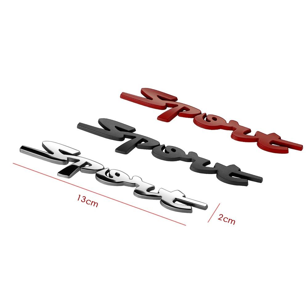 Sport Chrome Emblem Car Badge Sticker Racing Front Door Side 3D Logo Tail Trunk Sticker Automobiles Car Styling Accessories