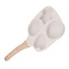 4 Cup Frying Pan Breakfast Egg Pancake Burger Cooker Wood Handle Aluminium Alloy Nonstick Frying