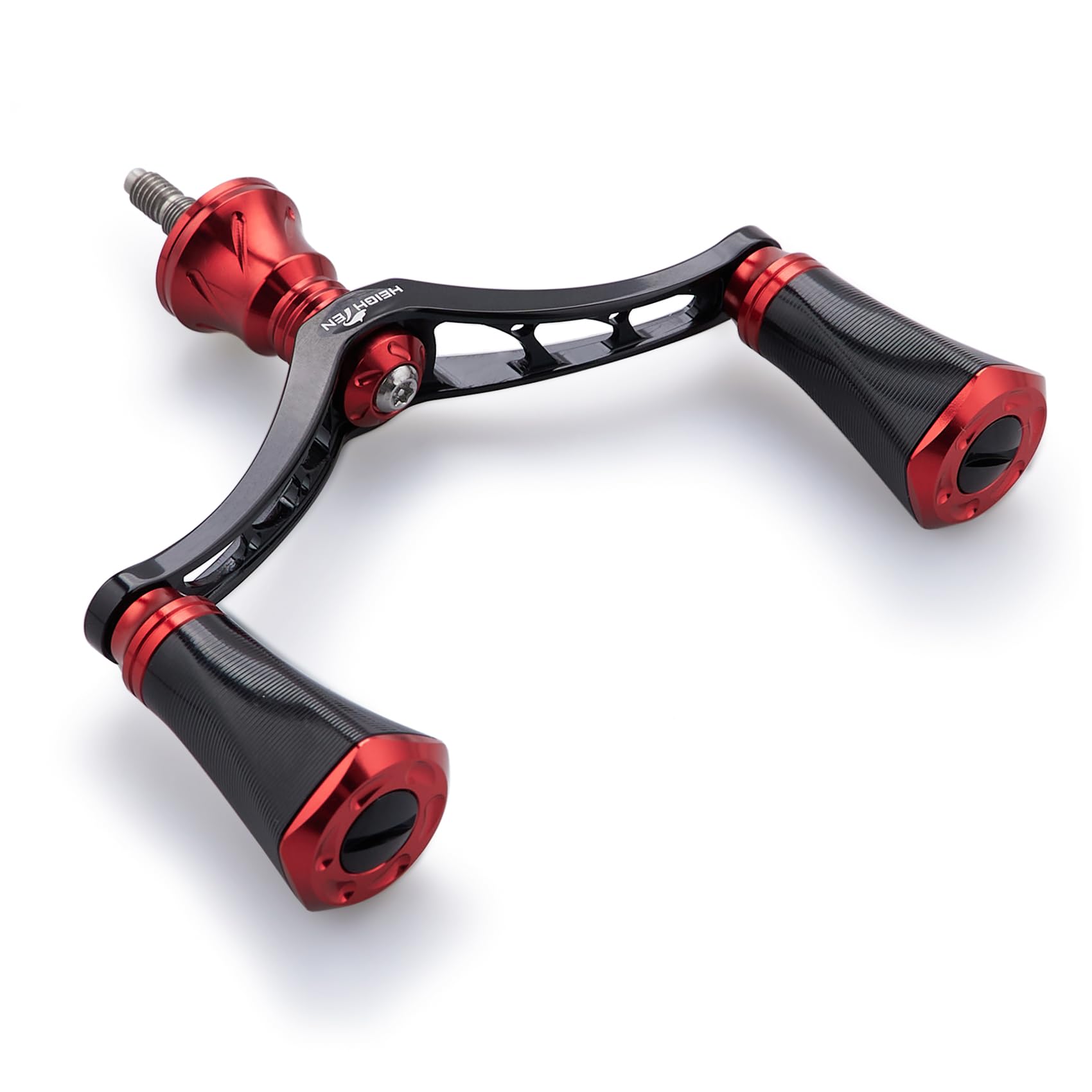 

HEIGHTEN 80mm Reel Handle with 20mm Compatible with Shimano and Daiwa Tornado Series Spinning Reels Knob, (Black & Red) (699)